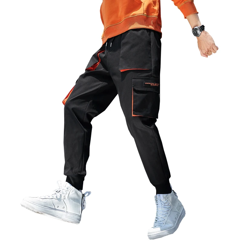 cargo pants men harem pant men's  trousers casual with four pockets hip hop jogger