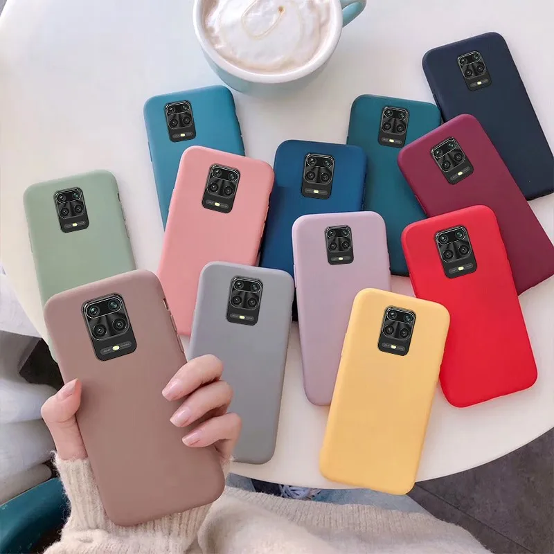

Soft Silicone Case for Xiaomi POCO X3 NFC candy colors luxury Case for Redmi Note 9 10 9S 9A 9C 8 Pro 8T 8A 8 7A 7 Mi M3 cover