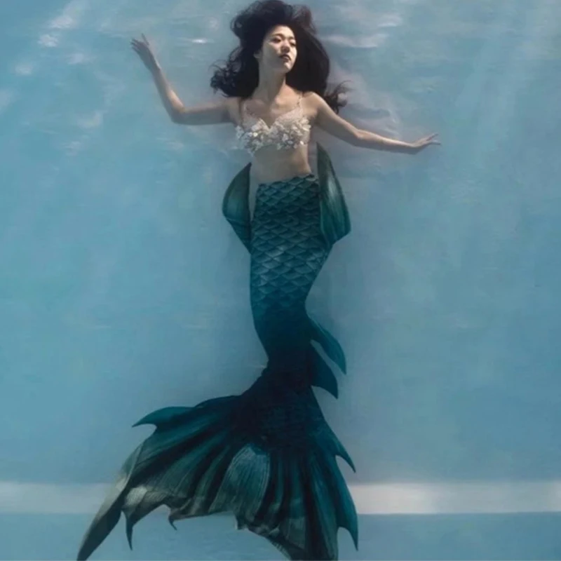 

Low Moq Mermaid Tails For Swimming For Girls Customized Swimming Mermaid Tail With Monofin, Custom made