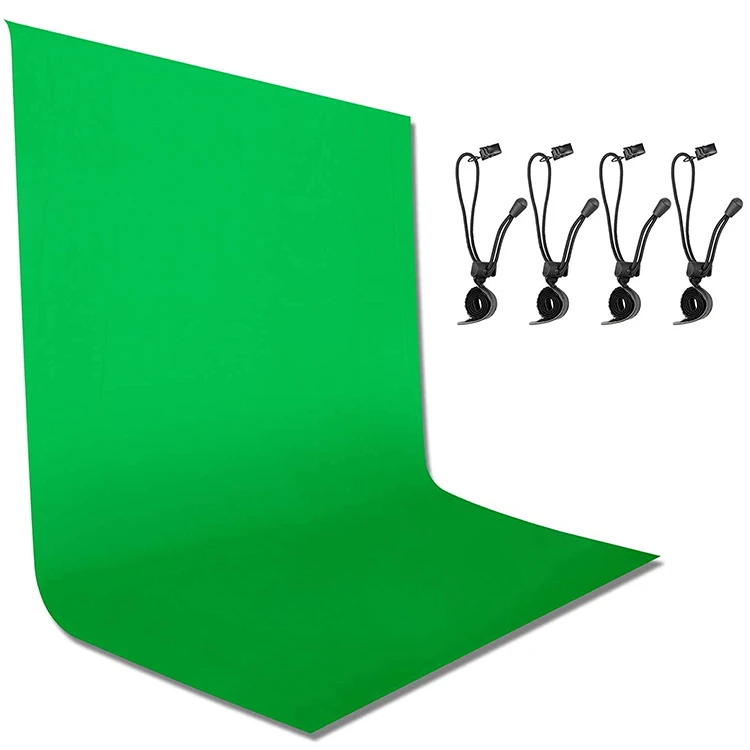 

Junnx Photography Backdrop Background Green Chromakey Muslin Screen for Photo Video Studio Live streaming