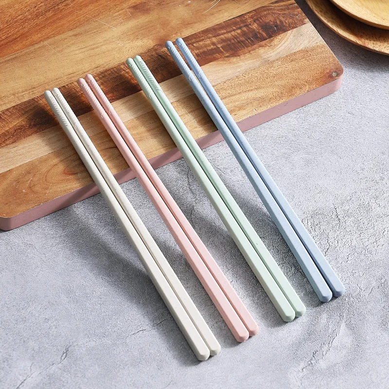 

Creative new wheat straw environmental protection chopsticks, Nordic beige, nordic pink, nordic blue, nordic green