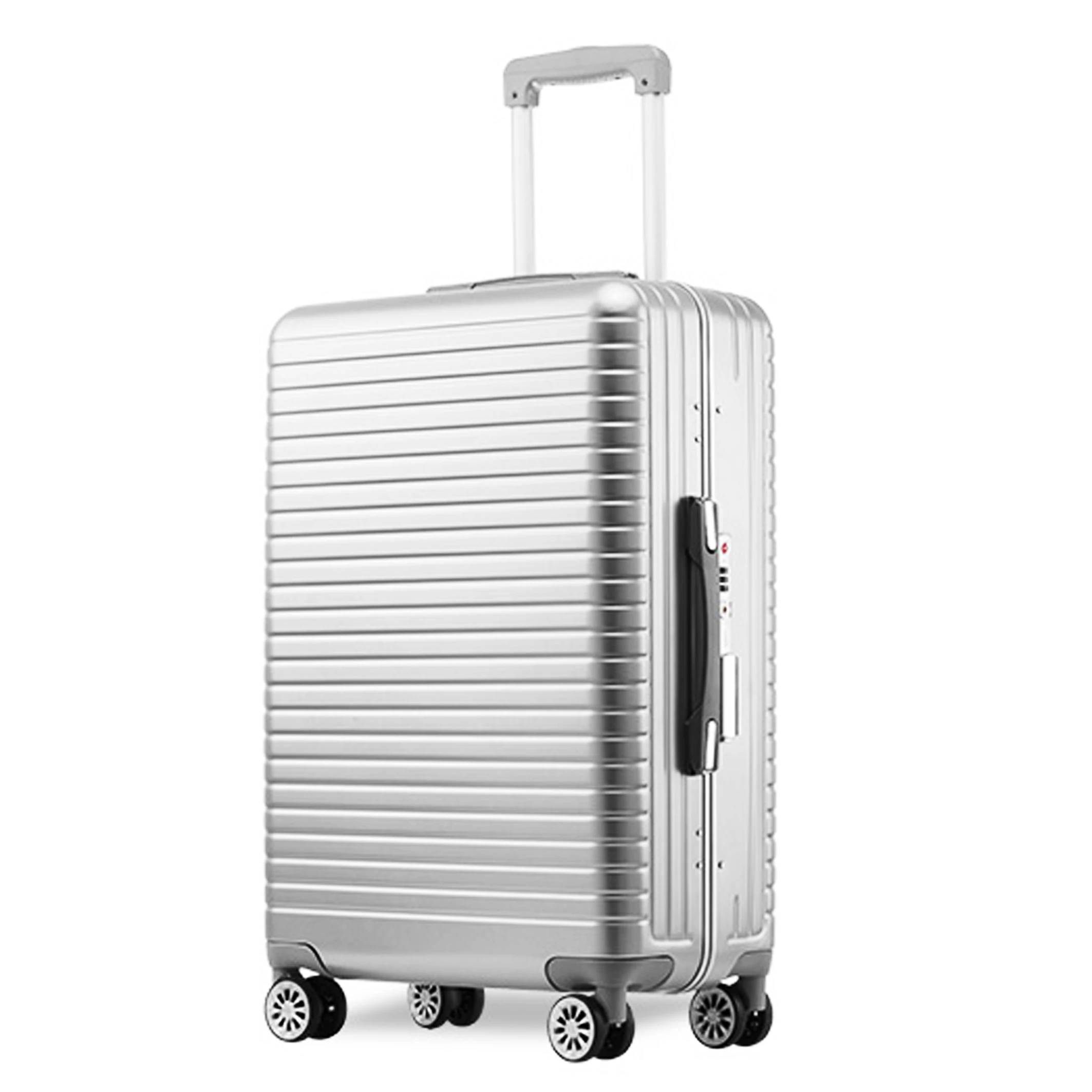 

Mass customized elegance 3 piece trolley luggage set aluminum suitcase traveling case, Customized color