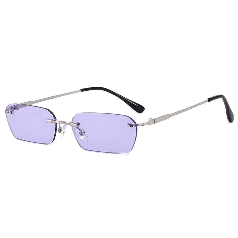 

Superhot Eyewear 46400 Fashion Retro Vintage Sunglasses Small Rimless Rectangular Sunglasses