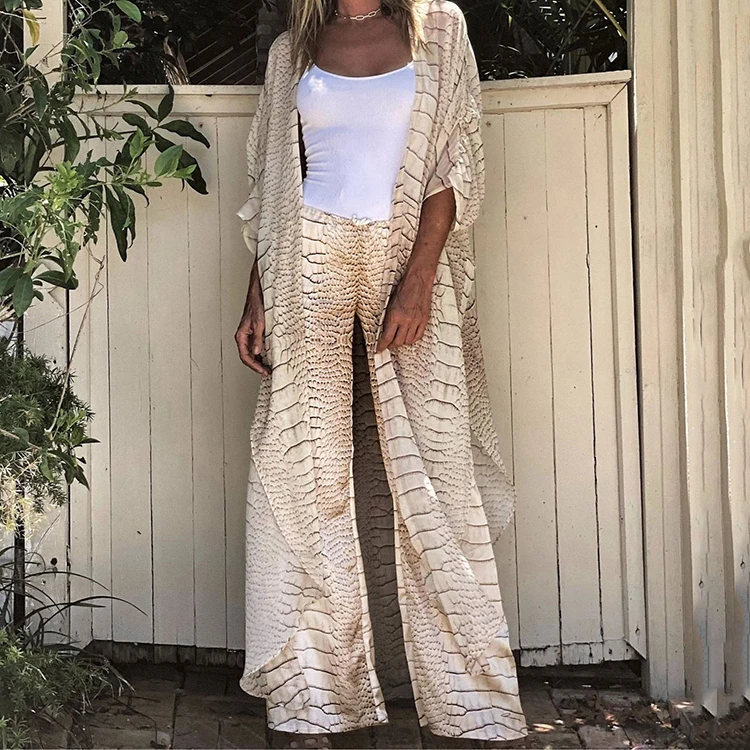 

Fashion Amazon Pant Suits For Women Summer Python Print Long Pants Ladies, Floral printed