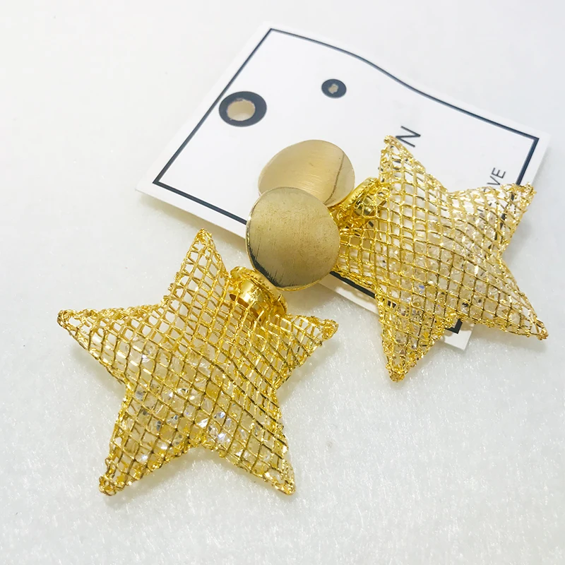 

Fashion personality pendant five pointed star shining Earrings