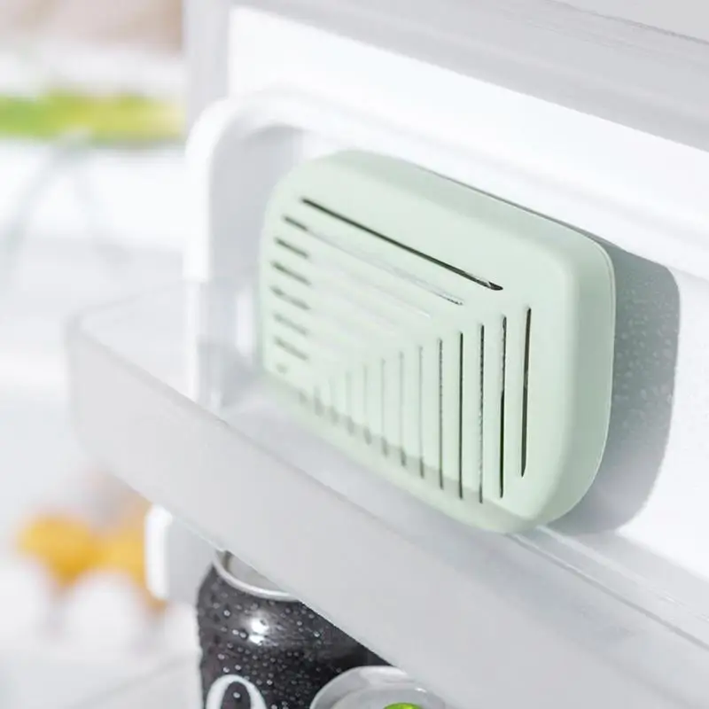 

Green Leaf Shape Fridge Air Box Purifier Charcoal Deodorizer Absorber Refrigerator Ener Eliminate Odors Smell 3 Color