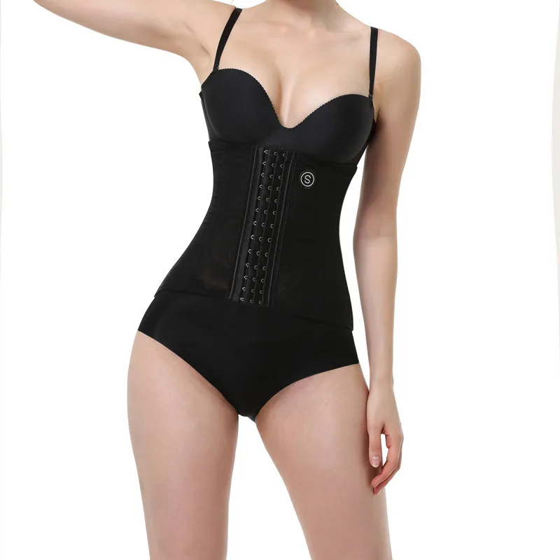 

Popular Breathable Waist trainer Corsets Latex Waist Cincher Body Shaper Sports Girdle, Black