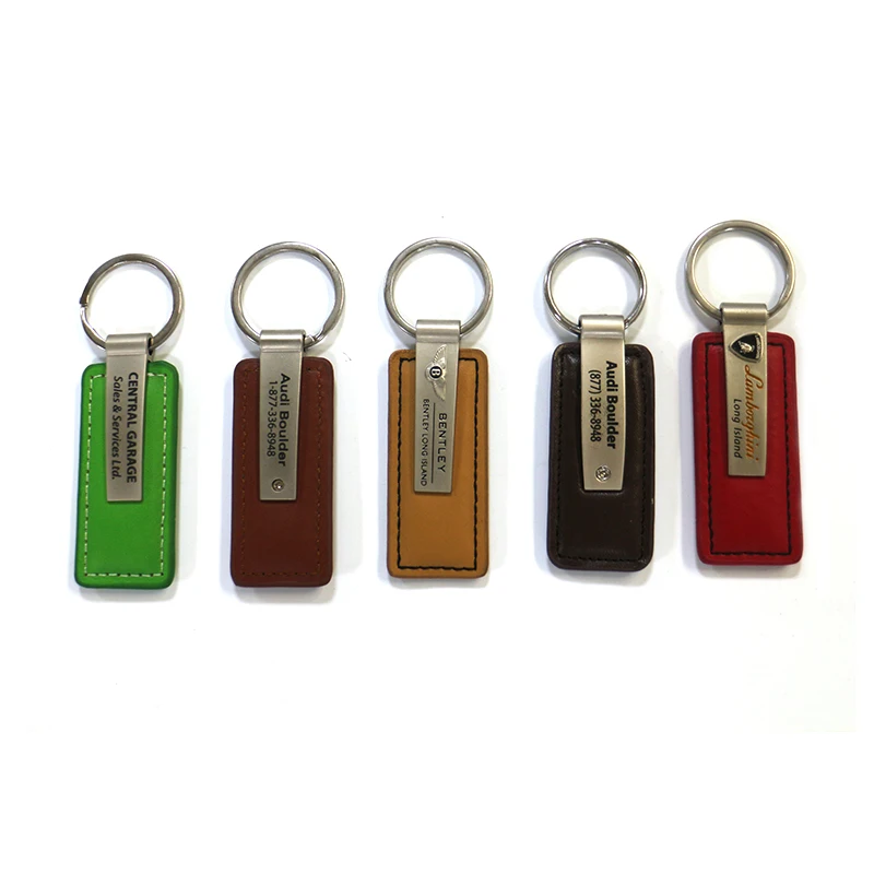 

Wholesale Personalized Wedding Gift Customize Car Bulk Blank Pu Key Chain Embossed Genuine Leather Keychain With Logo