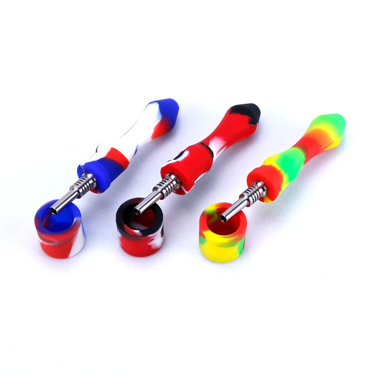 

Silicone pipe, mini titanium nail pipe, environmentally friendly silicone