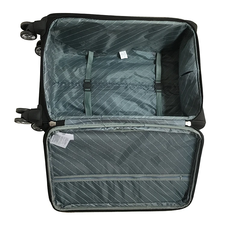 High Quality Black Nylon Waterproof Luggage Suitcase Soft Eva 600d