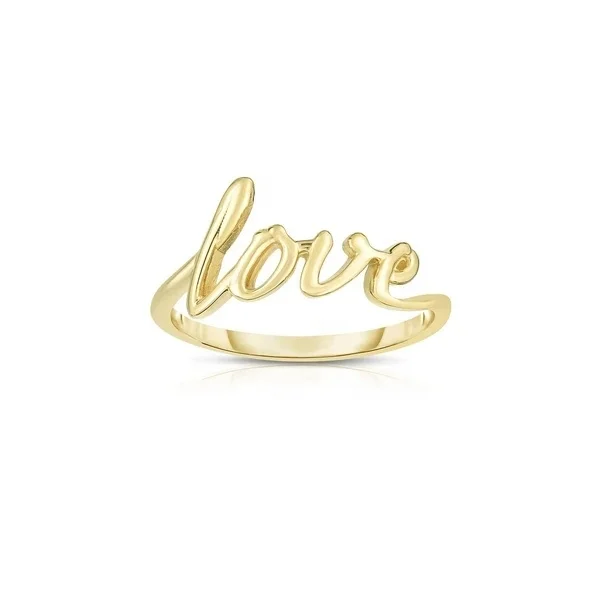 

925 Sterling Silver Stacking Plain Letter Love Ring