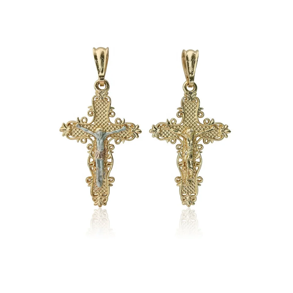

Charm Man Women Gold Plated Jewelry 316L Religious Ornaments Jesus Cross Pendant