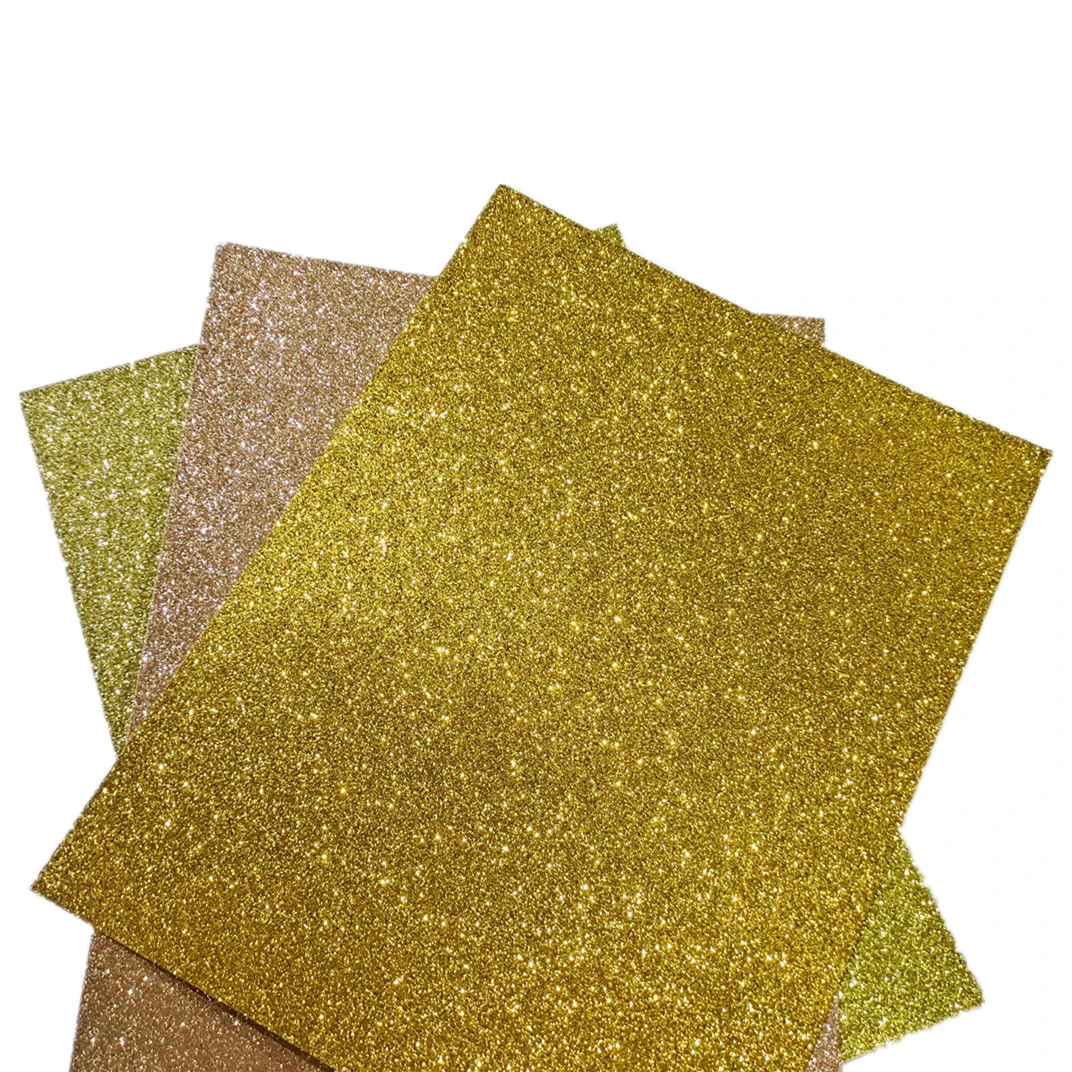 

Gold Craft Paper Glitter Sheet 12"*12" Glitter Cardboard Glitter Cardstock Paper