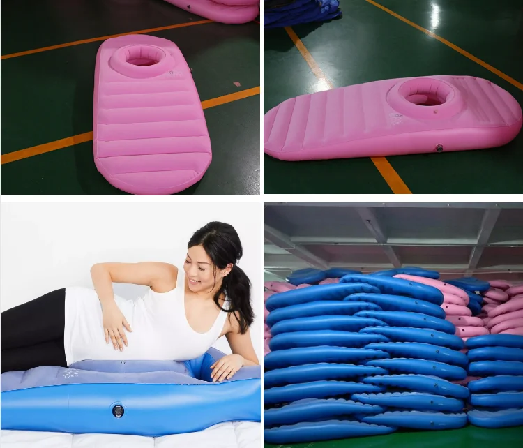 thumbnail image 2 of Yoga Mat For Pregnant Women Comfortable Flocking PVC Inflatable Mattress With Ho 2 of 12