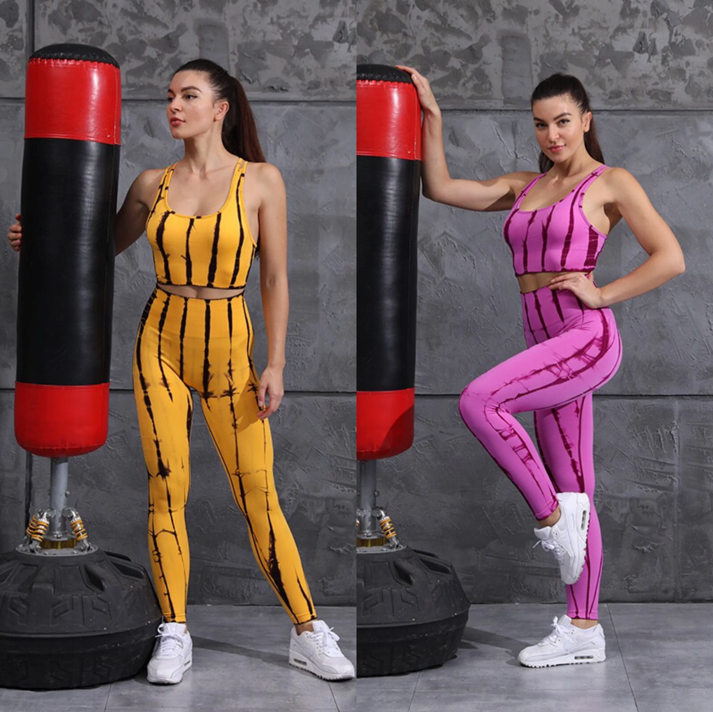 

BBZH080B seamless leggings and bra set breathable custom tight female sexy high waist fitness yoga wear