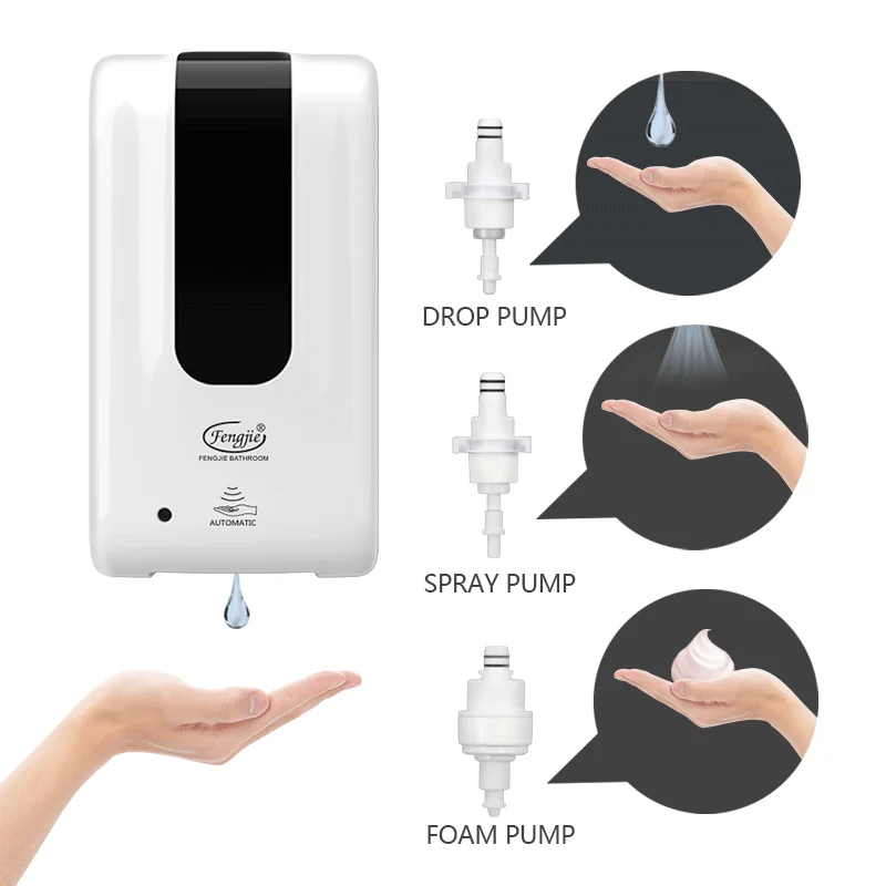 

Bathroom Toilet Wall mount Hands touch free Gel Spray Foam pump hand Santiizer Liquid Soap Dispenser