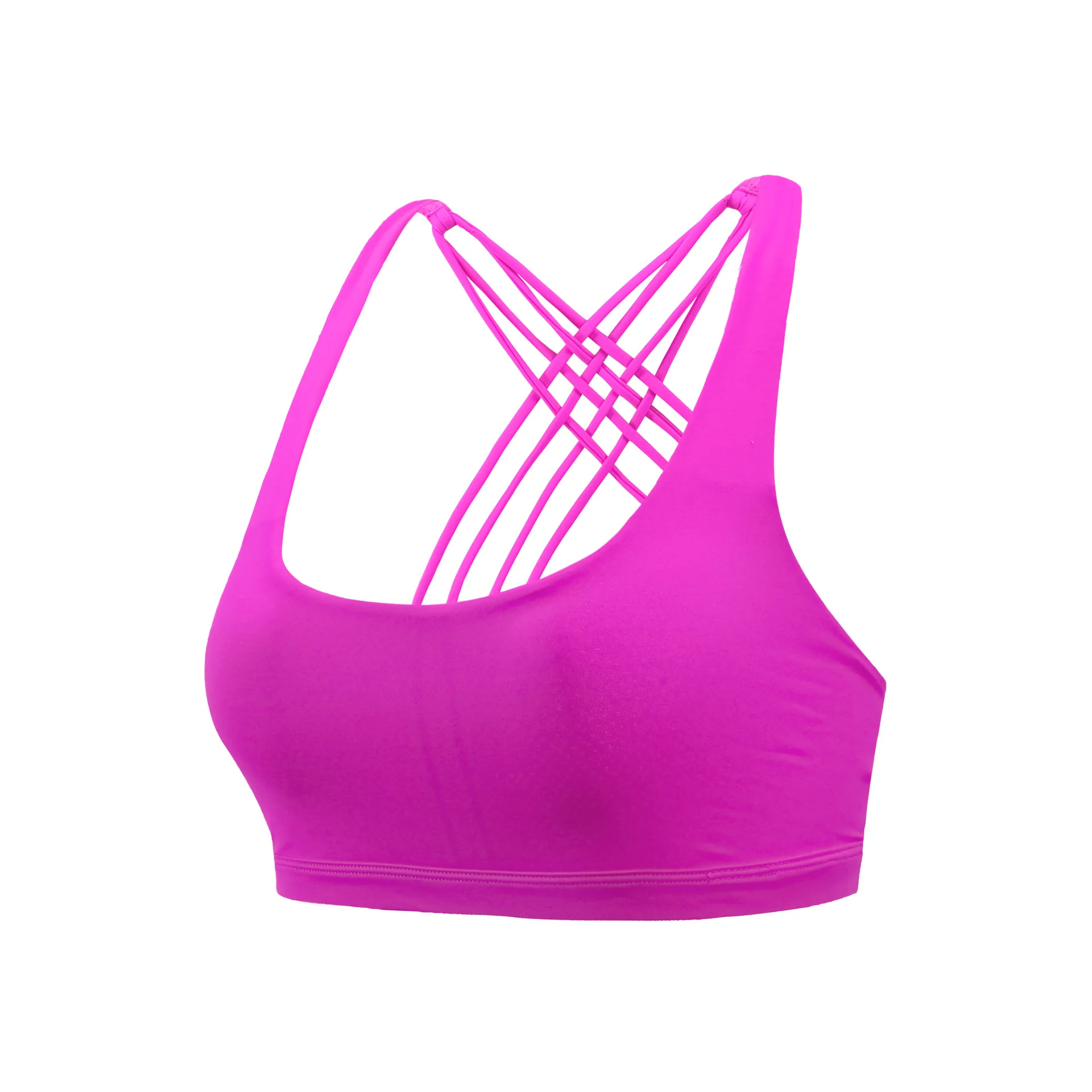 

Women's Cross Beauty Back Gather No Rim Plus Size Fitness Padded Sports Yoga Bra