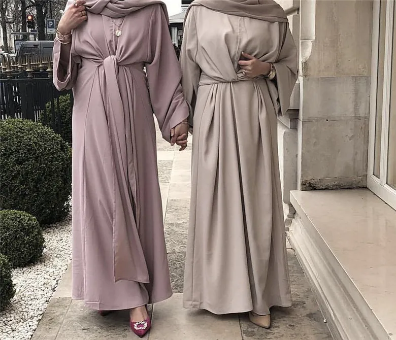 2028 New Islamic Clothing Robes Muslim Dress Solid Color Elegant Ladies ...