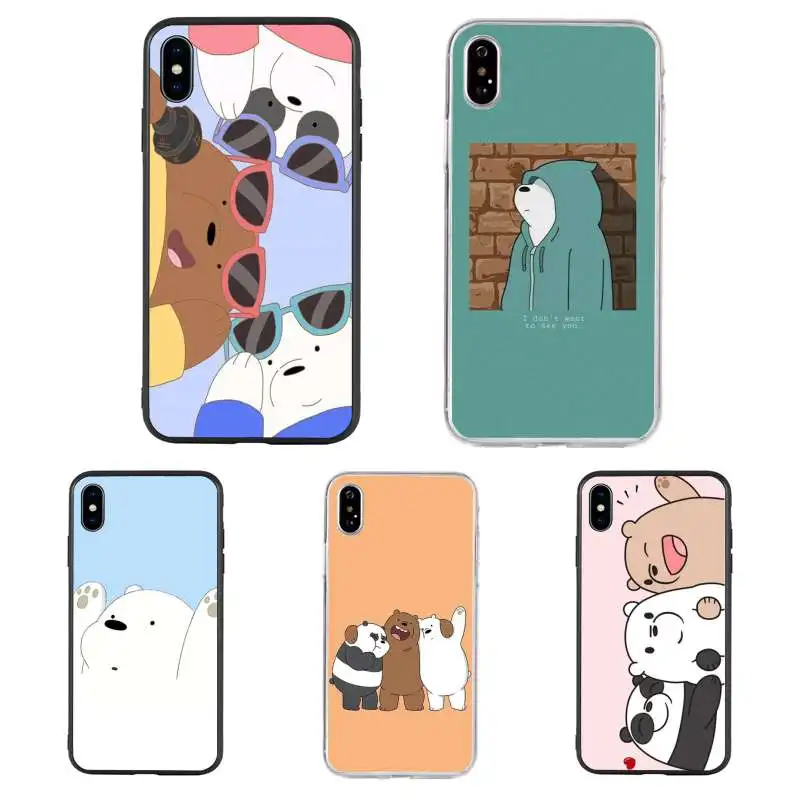 

2020 custom silicone phone protective case we bare bears for iphone 6,6s,7,7 plus,8 ,8 plus,x,xr,xs,xs max,11 pro,11 pro max