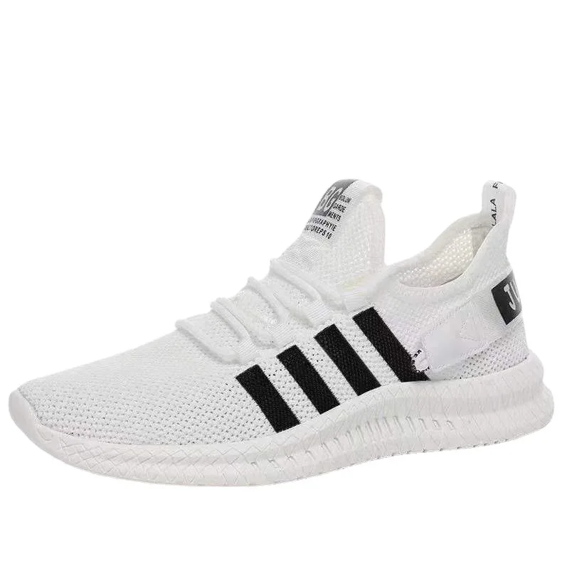 

Made in China all-match men's casual Korean style trendy shoes sports shoes new trendy shoes, Black white