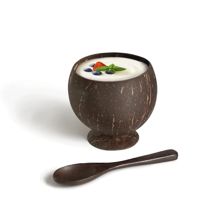 

Natural Coconut Shell Fruit Salad Bowl