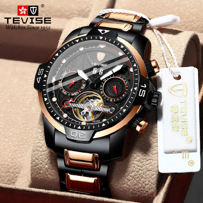 

3atm Automatic Watch Multifunction Tourbillon Movement Top-Grade Stainless Steel Custom Logo Diver Watch, Optional