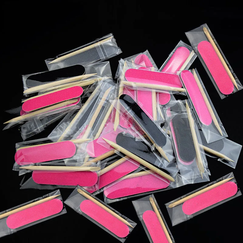 

Disposable Wooden Low Price Nail Set Color Mini Nail File Nail Tool Set, Random