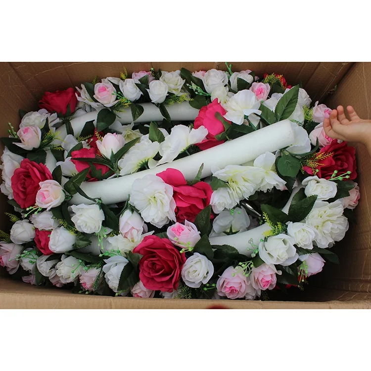 

SPR Cheap price for exporting artificial flower for wedding, White with red