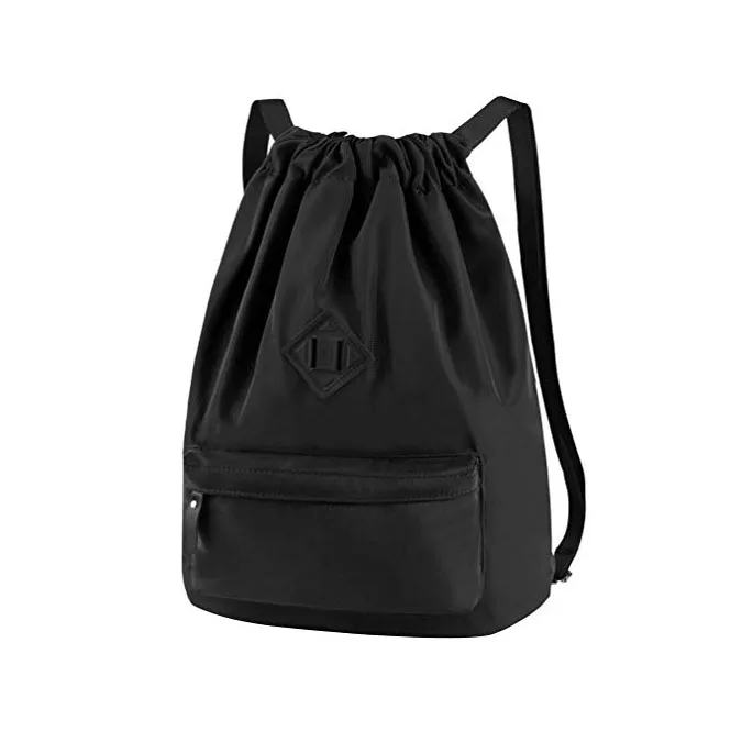 

2020 Drawstring Bag Waterproof Drawtie Backpack Sports Lightweight Backpack Beach Bag Fitness Bag for Men and Women PU Polyester, Customized color