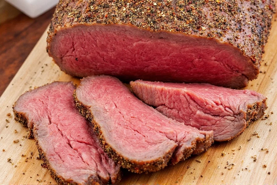 Hands rubbing spices onto a piece of beef