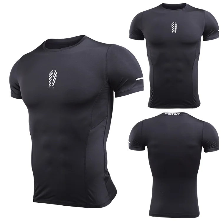 

Men Gym Exercise Sportwear Athletic Fitness Clothing Active Breathable Elastic T-shirt Wear