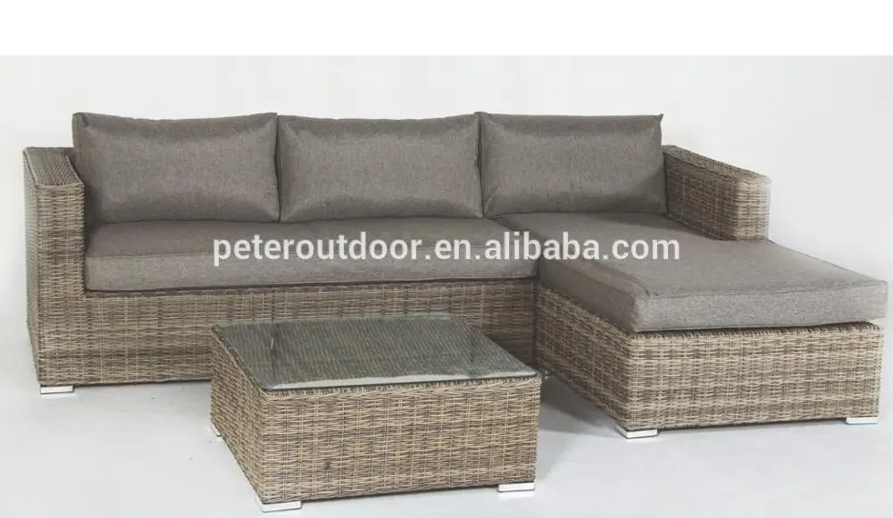 All-weather Wicker Sofa Sectional Patio Dining Set