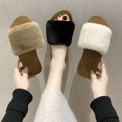 

Fashion 2019 warm winter shoe sandalias mujer boho soft cotton flat slippers for women ladies chaussure femme, Black khaki leopard white