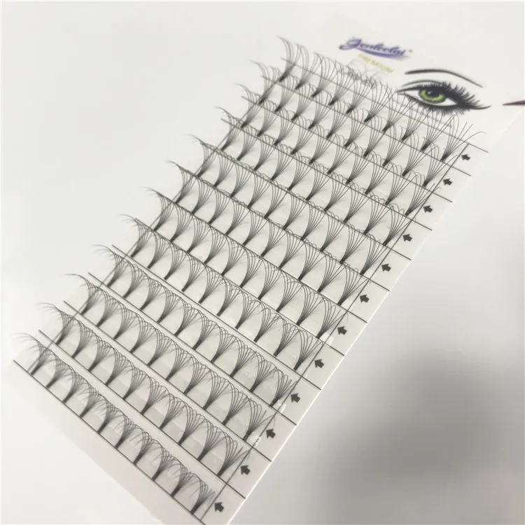 

0.07mm 10 11 12mm Length 6D Lashes C D Curl Short Stem Pre Made Volume Fans