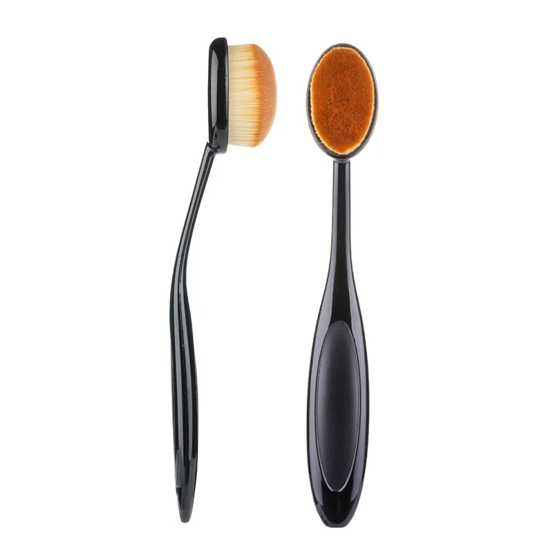 

Beauty ladies cosmetic tools single makeup brush flexible handle shaving contour brush, Brown