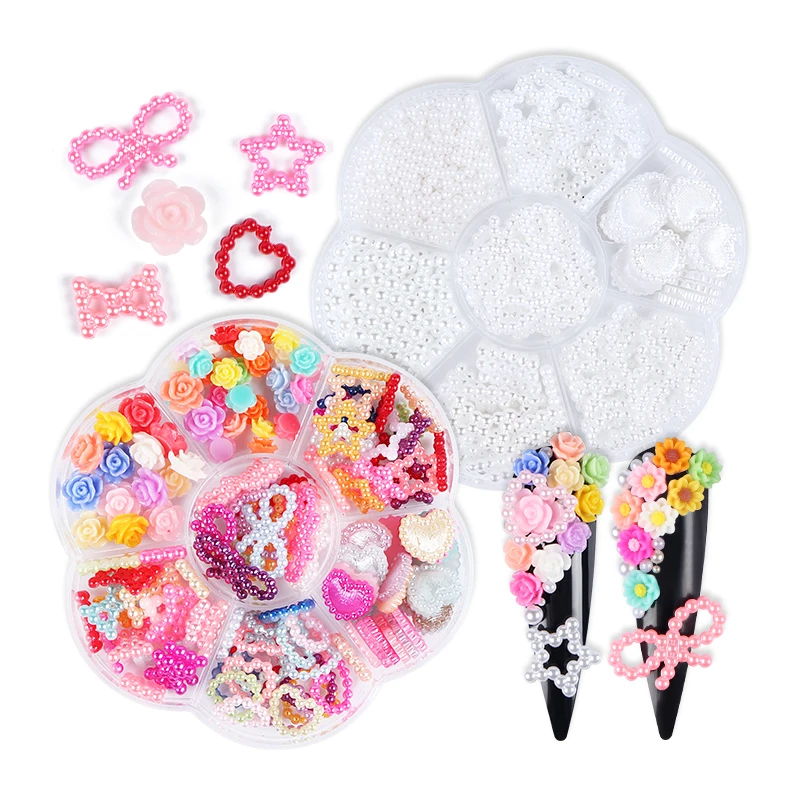 

Pearl For Nails Mix Varieties Style Crystal Stones Nail Art Rhinestones butterfly nail art stones charms