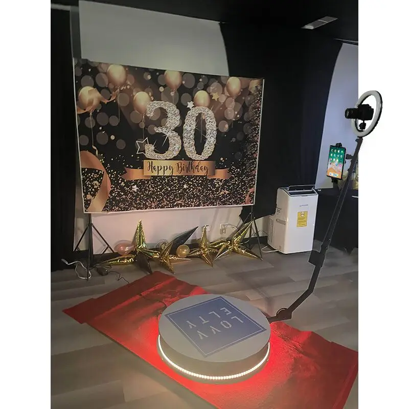 

60 spinner 360 photo booth with flight case 360 photo booth enclosure and photo booth