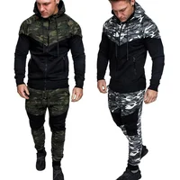

Custom camouflage training & jogging wear men hoodies pants tracksuit sweatsuit