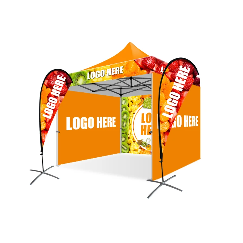 UV Protect Outdoor Custom Trade Show Tent 10 X 10 ft  Heat Transfer Pop up Gazebo Tent