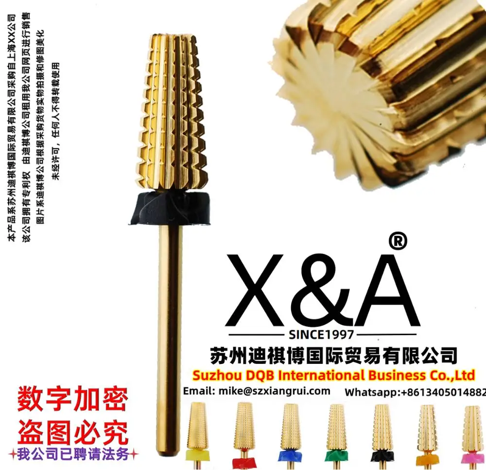 

X&A SINCE 1997 Brand , 5 in 1 nail drill bit XC 5 in 1, Gold