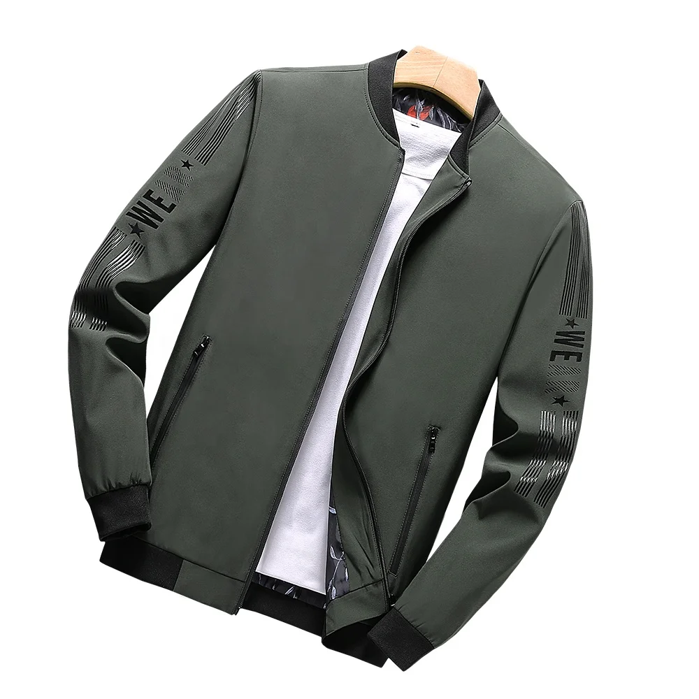 

Brand Print Logo Men Casual Sports Plus Size High Quality Bomber Coat, Picture