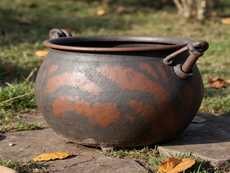 Recycled metal containers for DIY cauldron project