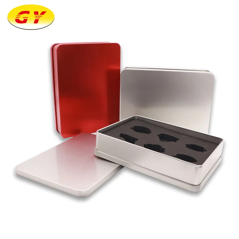 

Silver Rectangular High Quality Chocolate Gift Box Tin sugar tin box