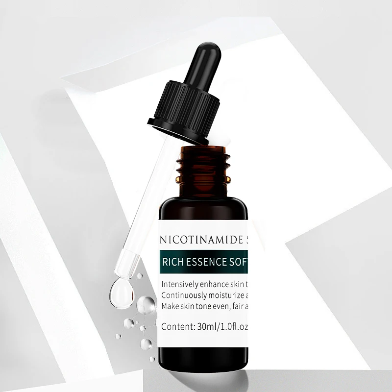 

OEM/ODM private label customized 30ml bottle dropper whitening brighting rejuvenating skin care Nicotinamide facial serum