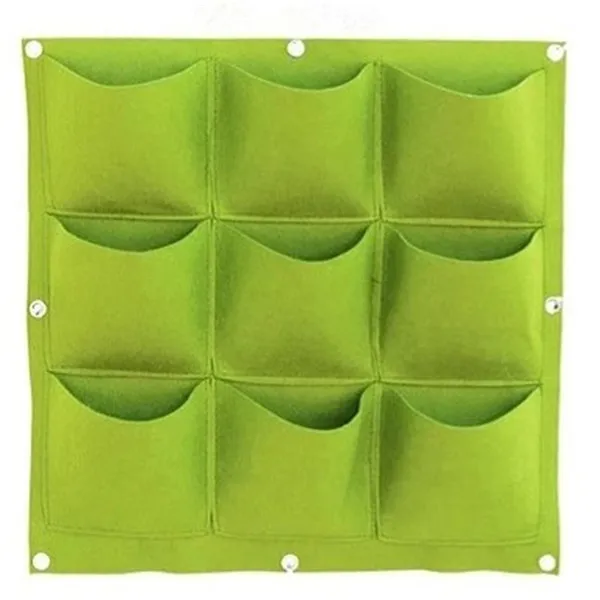

Garden 36 Green Pockets Fabric Vertical Flower Wall Hanging Planter, Black or green