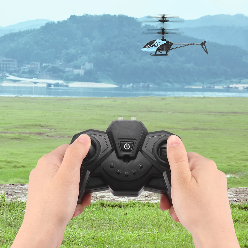 

Helicopter Remote Control Aircraft Anti-Fall Rc Helicopter Charging Toy Drone Model UAV Outdoor Fly Model, Black