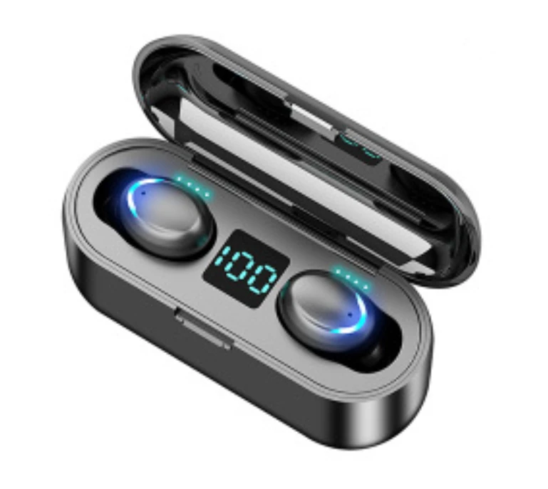 

1200mah Power Bank Waterproof Binaural Call 5.0 True In-Ear Earbuds Wireless Headsets Earphones Headphones, Oem