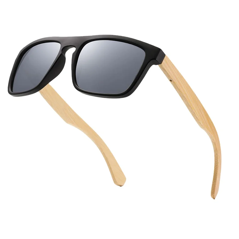 

Mens Polarized Bamboo wooden Retro fashionable Polarized Anti-UV Outdoor Sports Square Sunglasses for sale