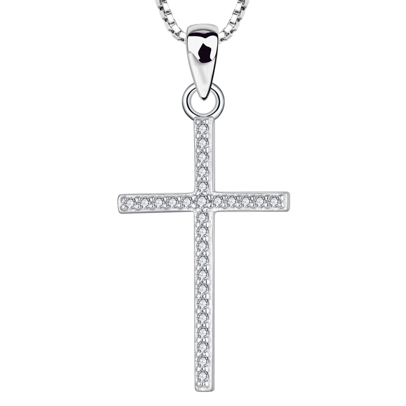 

Wholesale Custom Dainty Iced Out 925 Sterling Silver Religious Christian CZ Diamond Cubic Zirconia Jesus Cross Pendants Jewelry