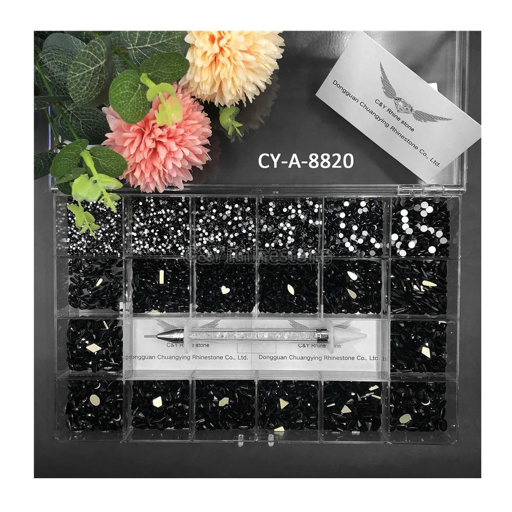 

C&Y Wholesale Glass Nails Stones Crystals Rhinestones 3d For Crafts Nail Art Rhinestone